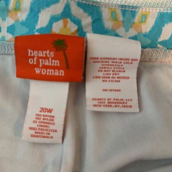 Heart of Palm Woman blue print skort. Pockets front and back. - Picture 3 of 4